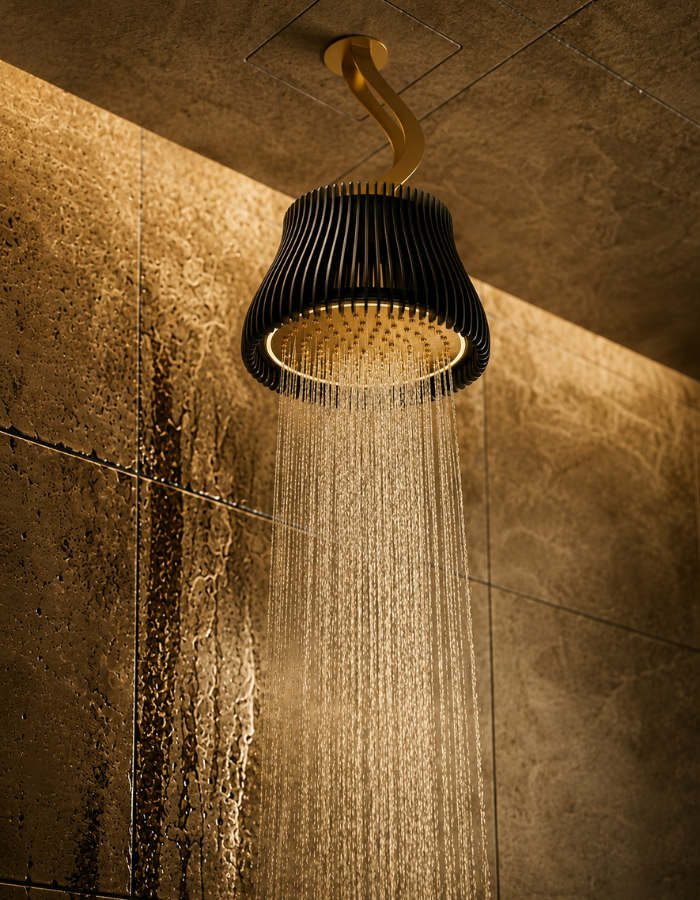Colston Unique Shape Showers — Architectural statement shower heads in geometric forms