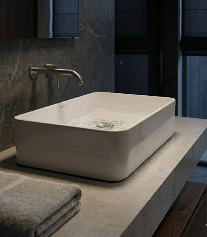 Colston Wash Basins — Ceramic wash basins in undercounter and vessel styles